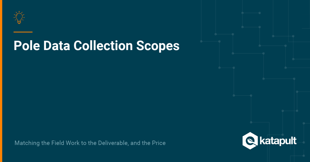Pole Data Collection Scopes: Matching the Field Work to the Deliverable, and the Price