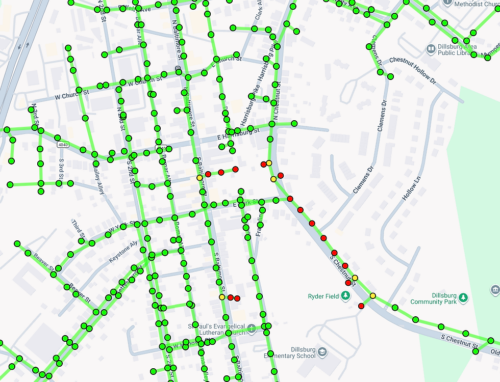 Sample unauthorized attachment map