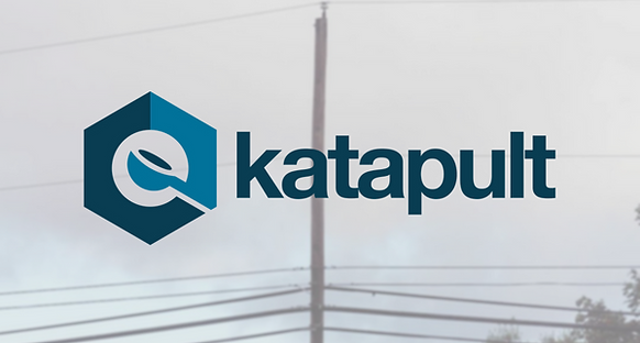 Katapult logo overlaid on pole photo
