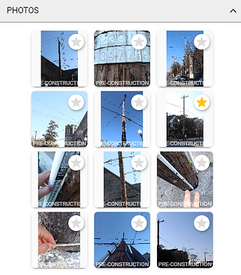 The photos will also be marked with a “Pre-Construction” watermark so that you will be able to distinguish between pre- and post-construction photos.