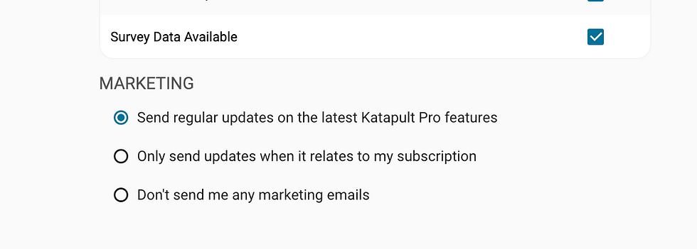 Katapult Pro email marketing preferences