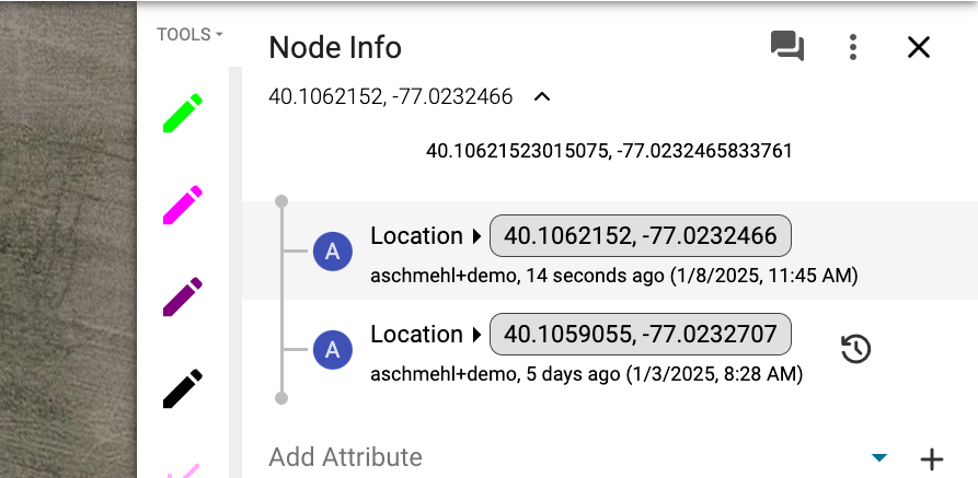 restore nodes based on node's geolocation