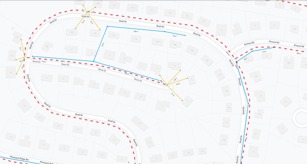 Underground data collection mapping and route design in Katapult Pro