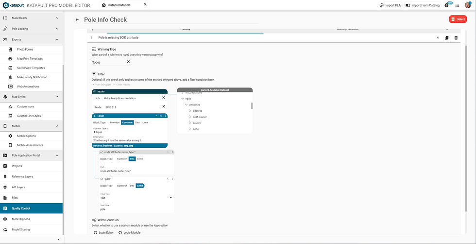 create new workflows based on your projects in katapult pro