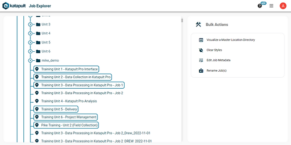 Job explorer project organization