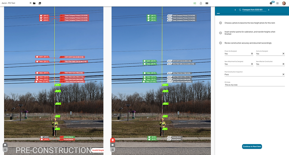 Post construction inspections workflow with midspans included 