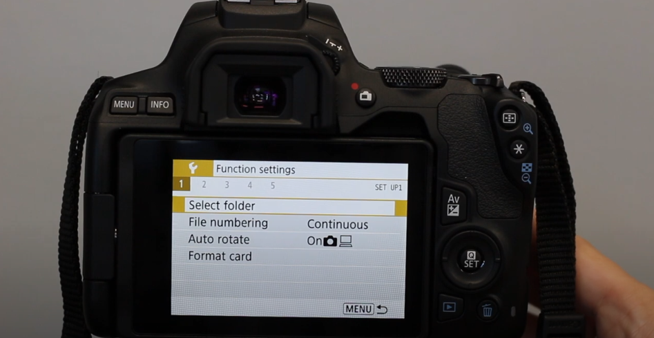 setting date and time on camera