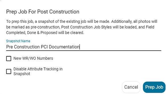 Katapult Pro PCI Prep Job prompt window 
